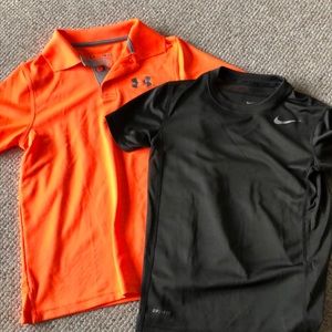 Two boys athletic tees